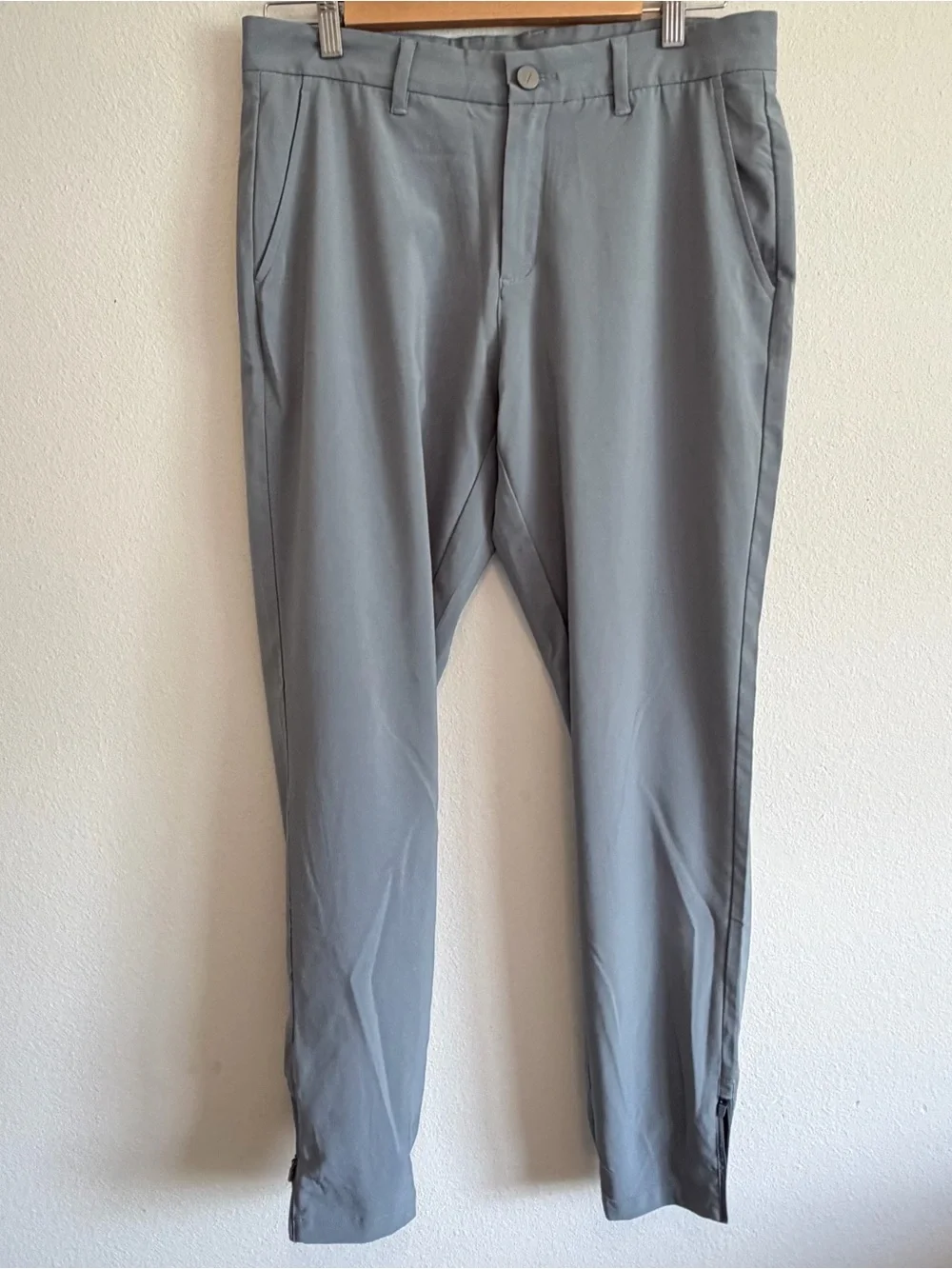 Primo Golf Pants Mens 32 Reg Gray Performance Jogger Ankle Zip